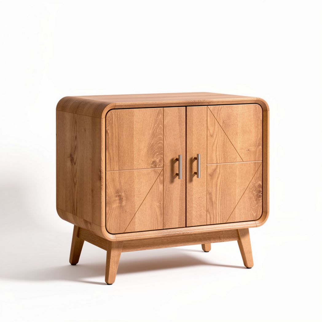 Houten kast met twee deuren en een modern design 80 x 40 x 75cm