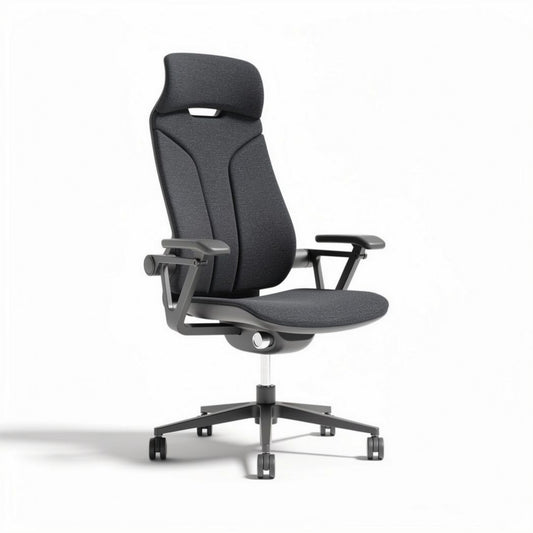 Ergonomische bureaustoel met verstelbare rugleuning in grijs 70 x 60 x 120cm